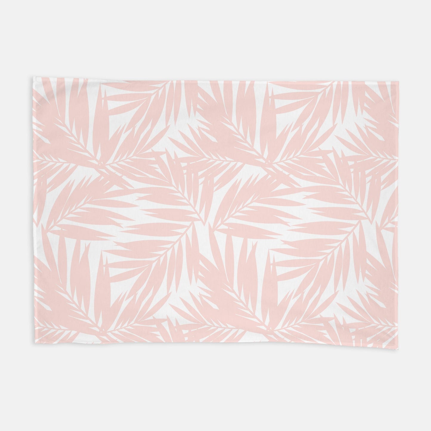 Coconut Palm Leaves Light Coral Swaddle Blanket