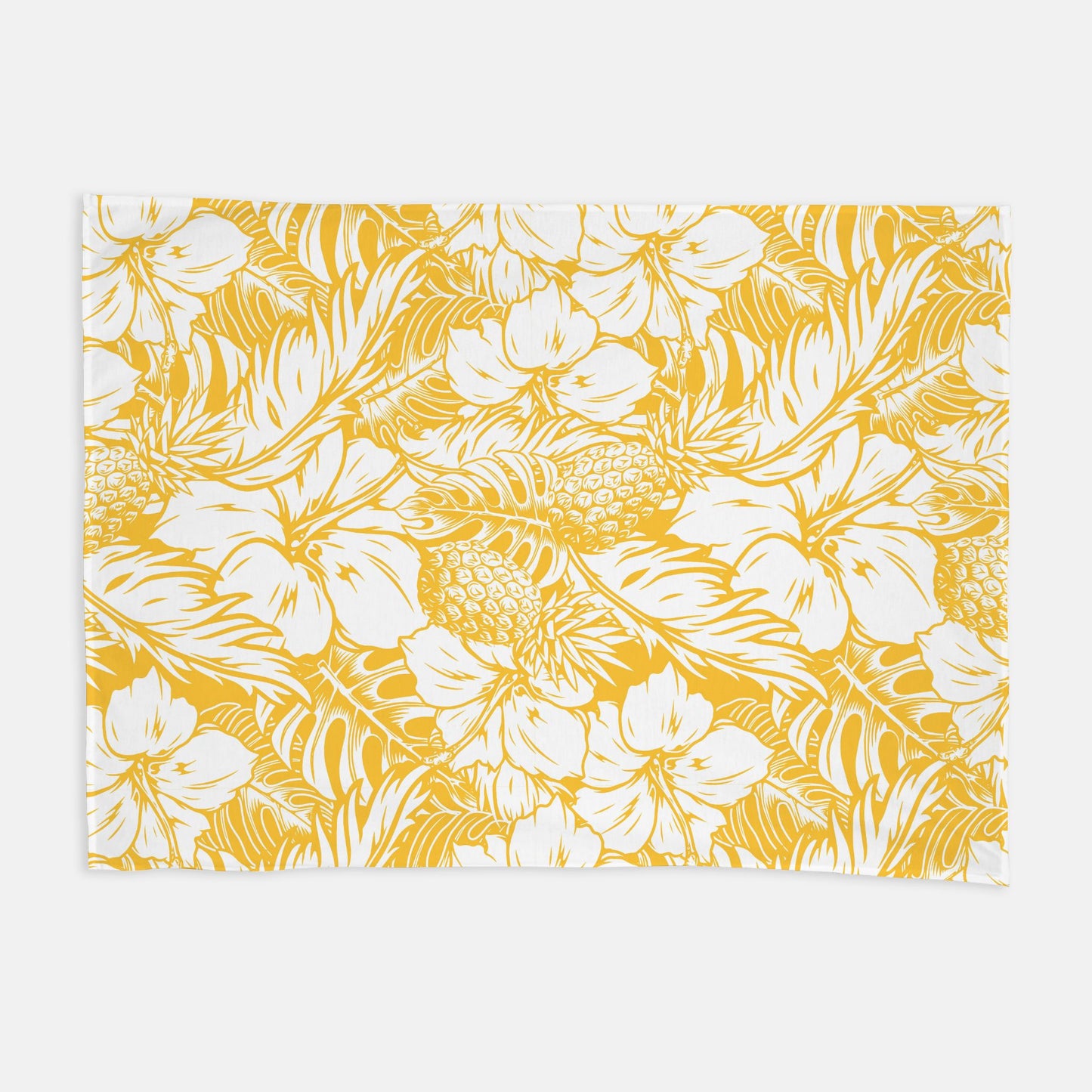 Hibiscus Pineapple Yellow Swaddle Blanket