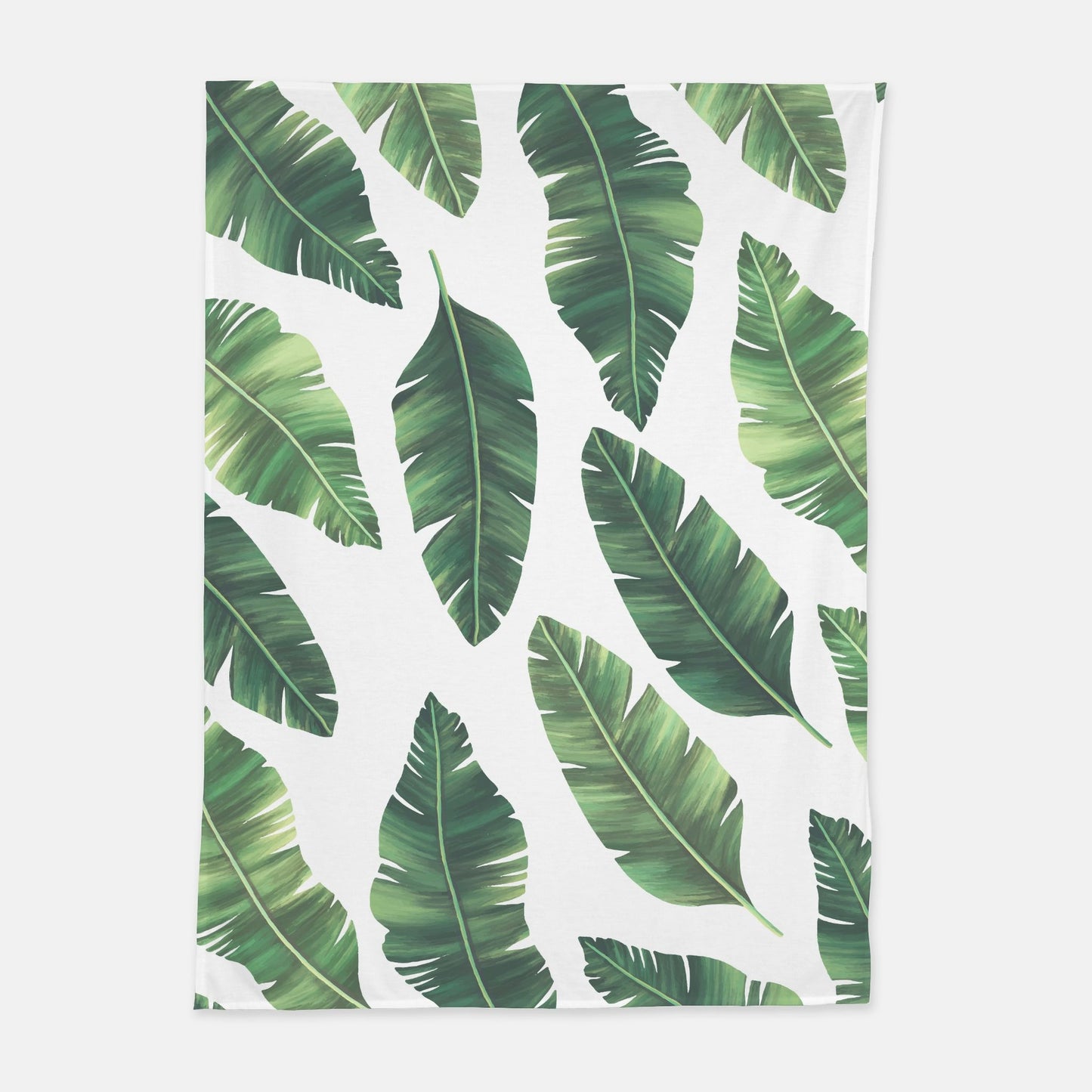 Modern Boho Banana Leaves Swaddle Blanket