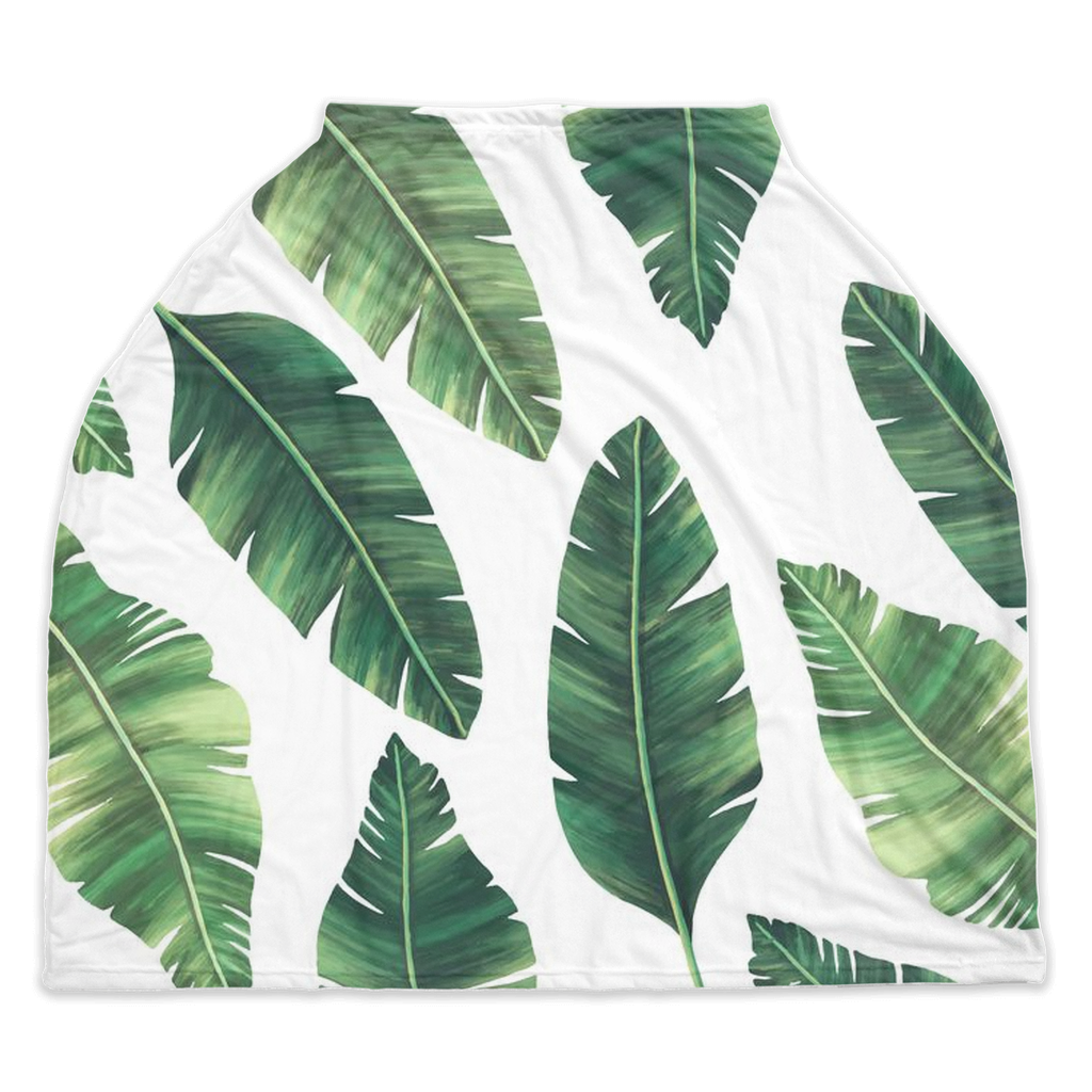 Modern Boho Banana Leaves Multipurpose Nursing Cover