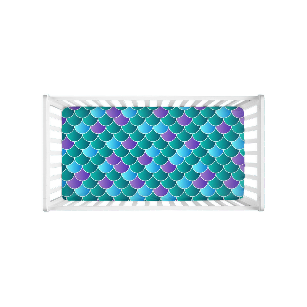 Mermaid Scales Baby Crib Sheet