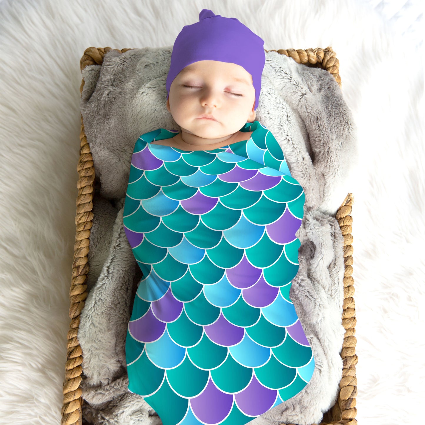 Mermaid Scales Swaddle Blanket