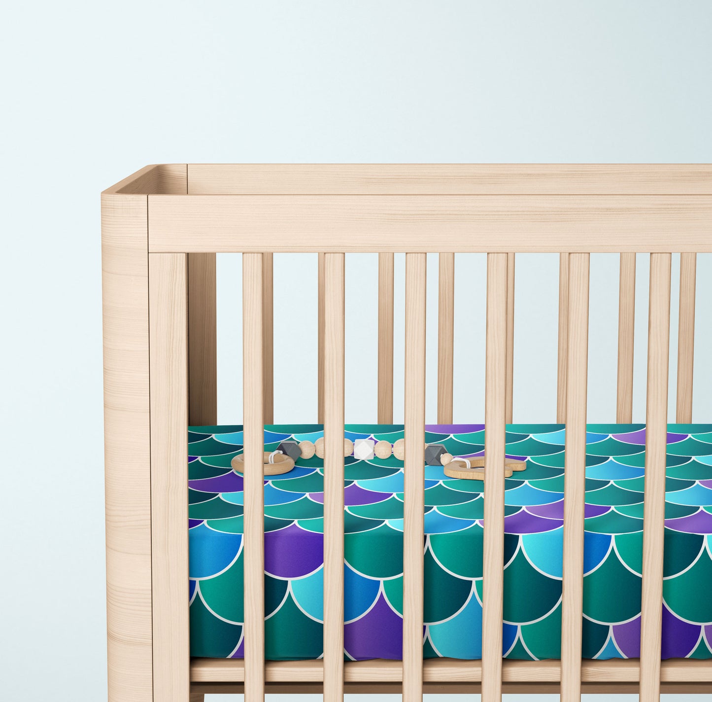 Mermaid Scales Baby Crib Sheet