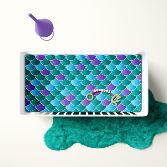 Mermaid Scales Baby Crib Sheet