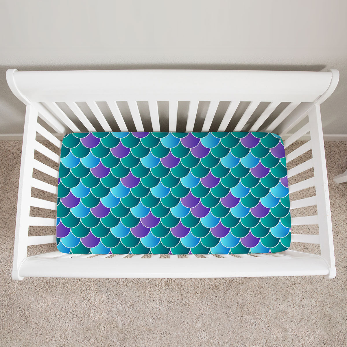 Mermaid Scales Baby Crib Sheet