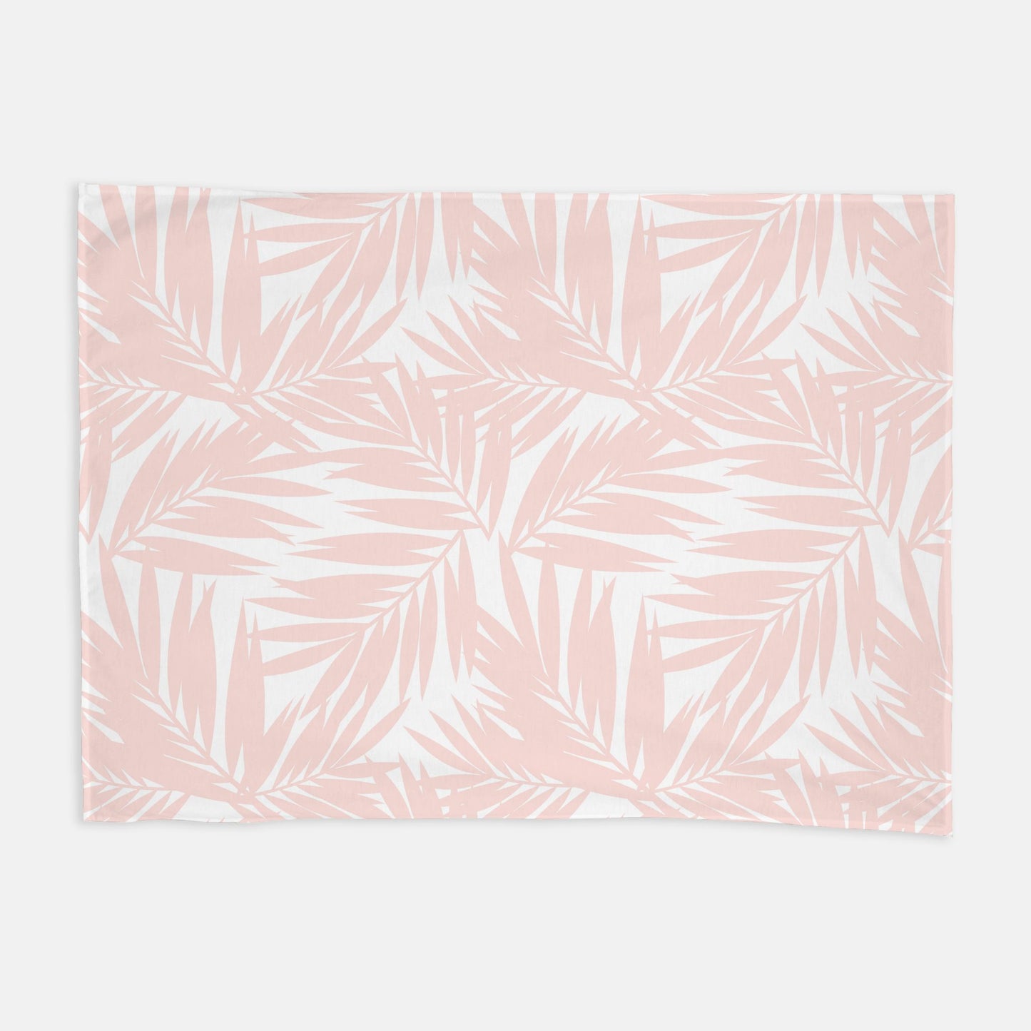 Coconut Palm Leaves Light Coral Swaddle Blanket